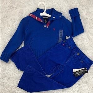 Ralph Lauren Blue Sweater and Pants Set